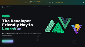 Screenshot of LearnVue